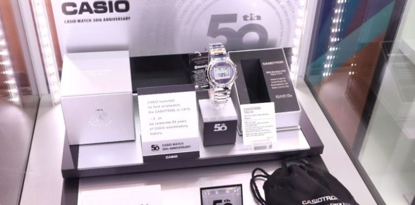 Casio celebra el 50º aniversario recreando su primer reloj pulsera, ahora con un sistema de carga solar